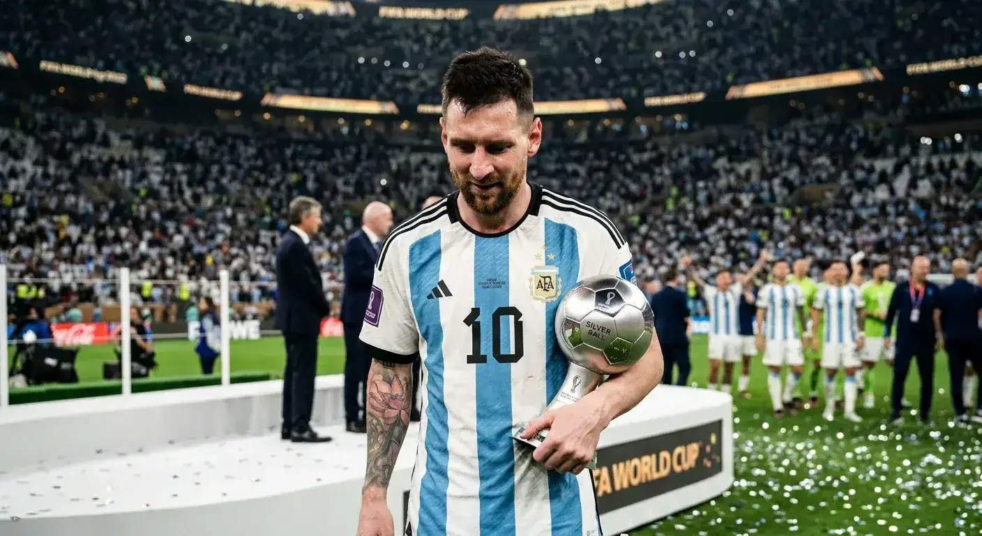 Lionel Messi reçoit le Ballon d'Argent de la Coupe du Monde 2026, deuxième meilleur joueur du tournoi malgré ses 8 buts